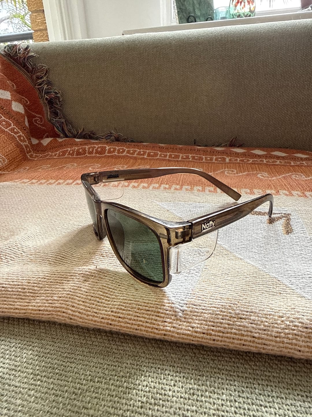 Customer photo review of Kenneth Olive Polarised Safety Glasses