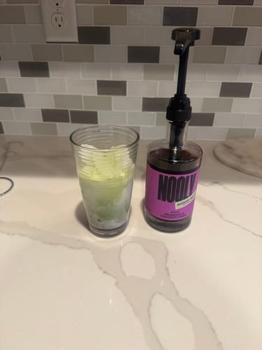 Customer photo review of Blueberry Coffee Syrup