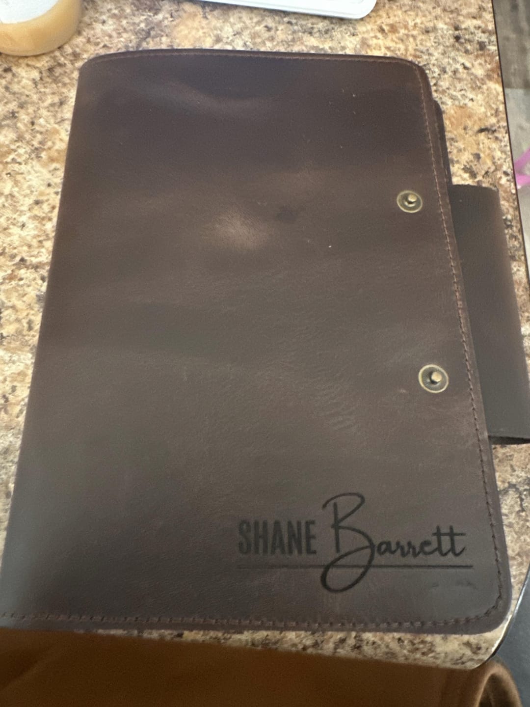 Customer photo review of 2026 Leather Planner, Personalized Refillable Leather Journal A5 Size + Free Pen