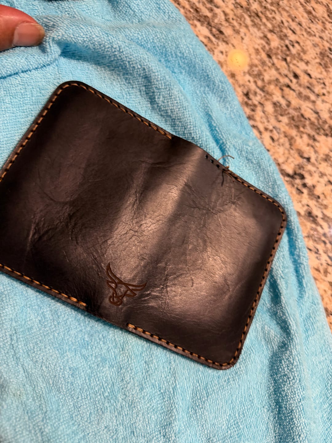 Customer photo review of The Tyler Vertical Wallet