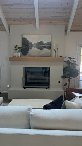 Customer photo review of Still Riverbank Canvas Art – Horizontal