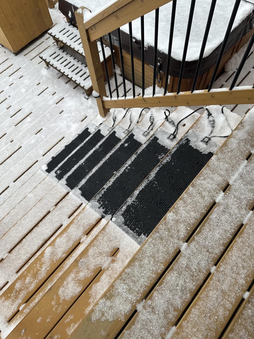 Customer photo review of Heated Snow Melting Mat – Non-Slip Stair & Walkway Heater