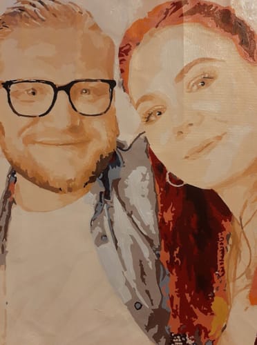Customer photo review of Custom Portrait Paint By Numbers