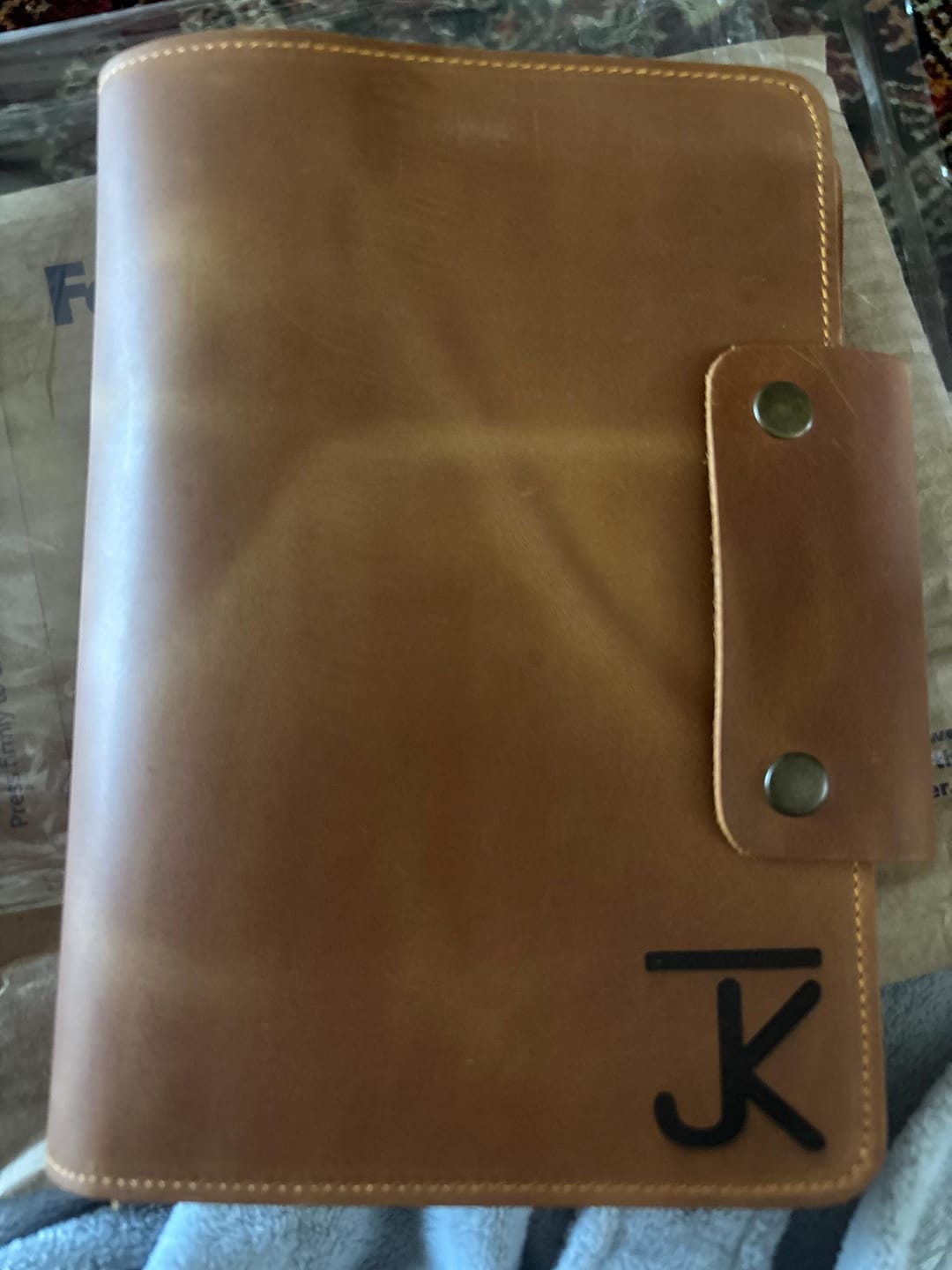 Customer photo review of Personalized Refillable Leather Journal, Company Gift