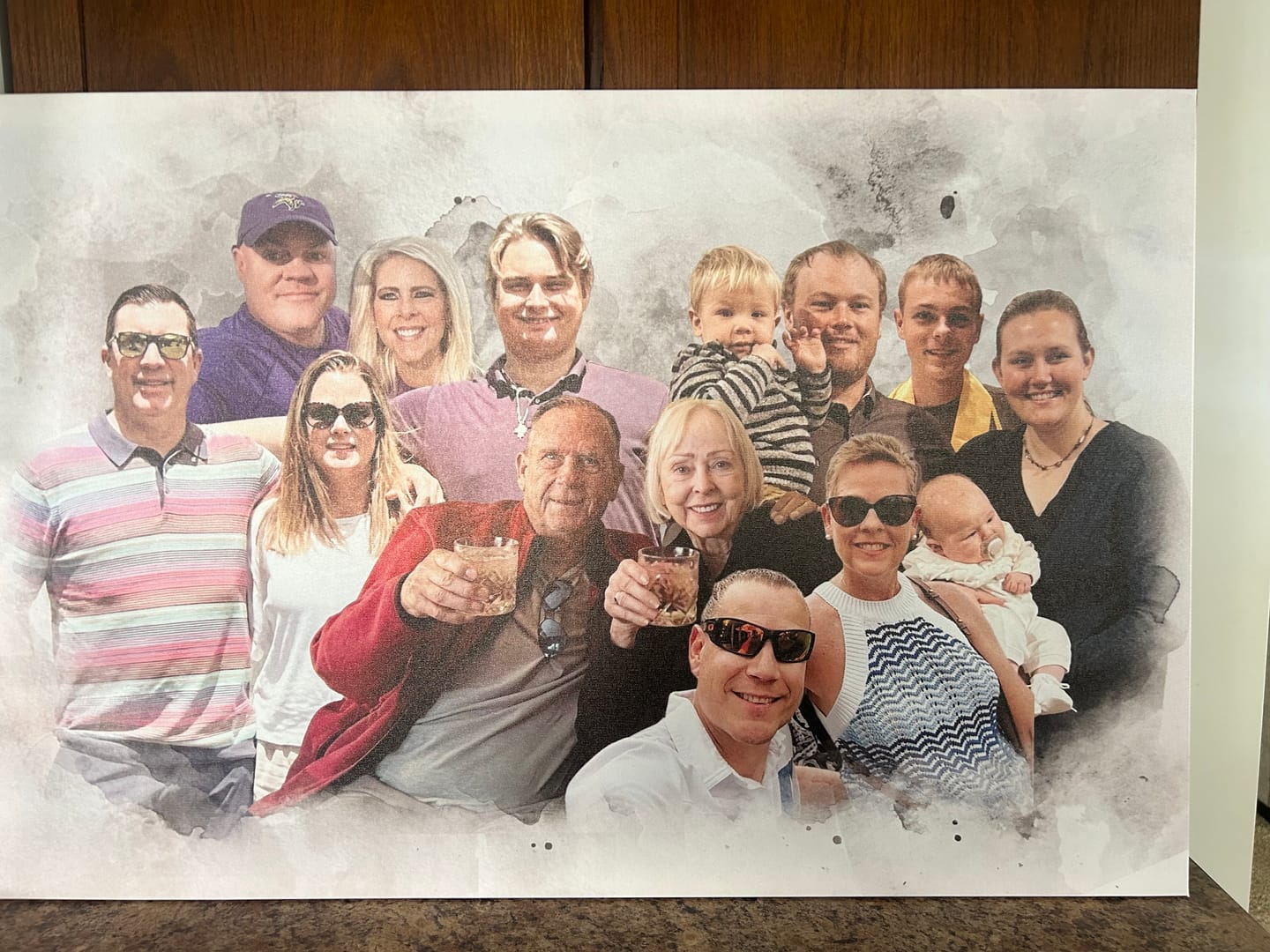 Customer photo review of Add Loved One to Photo, Family Portrait From Different Photos, Combine Photos Canvas, Christmas Gift, Memorial Gift for Dad Mom, Add Passed Away
