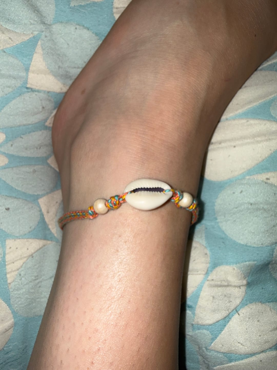Customer photo review of Amber Sea Gypsy Anklet