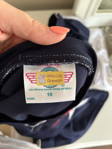 Customer photo review of Clothing Tag Buddies - Customise your own