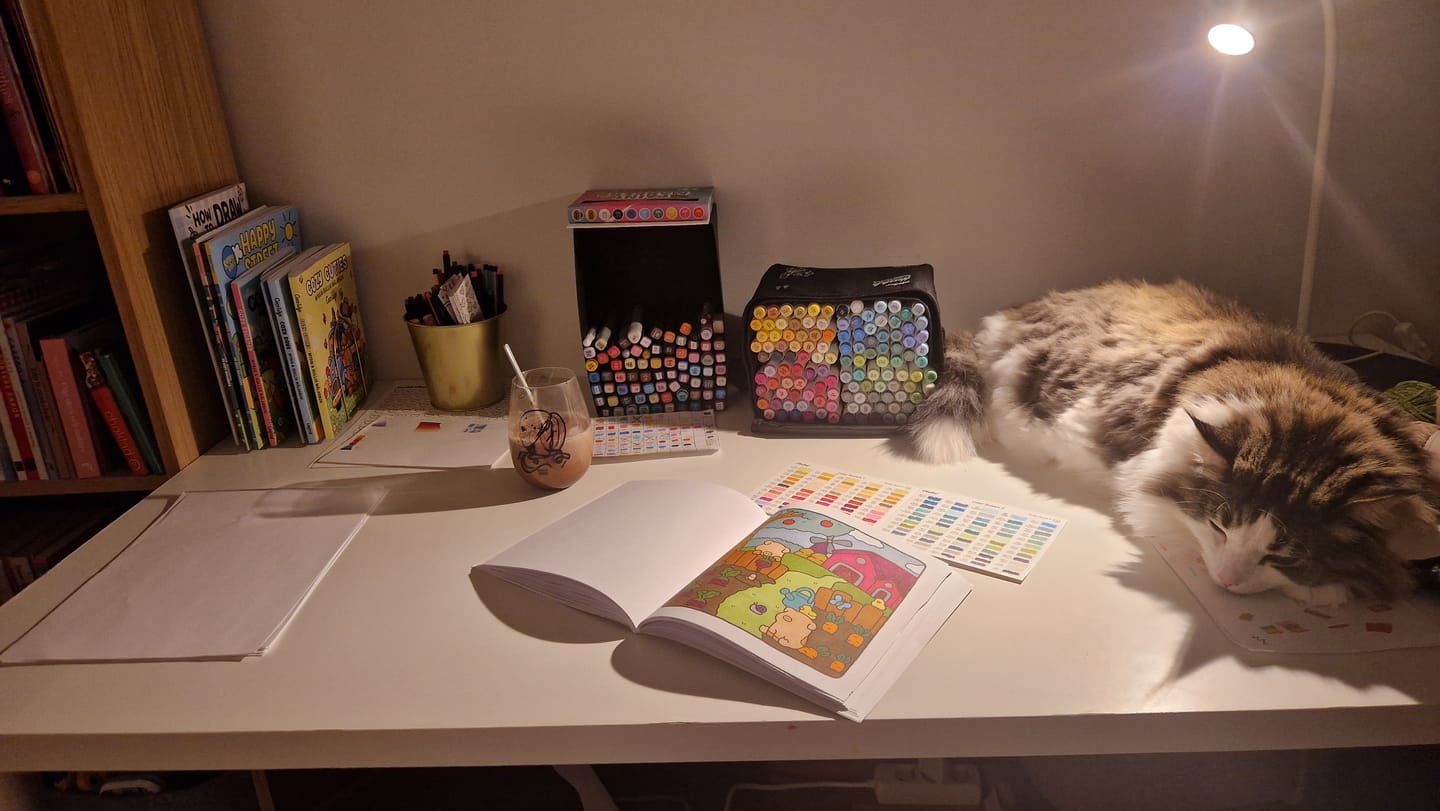 Customer photo review of Ohuhu Honolulu 72 Colors Dual Tips Alcohol Art Markers