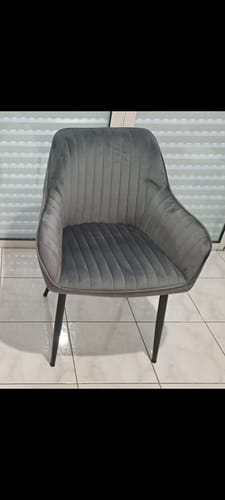 Customer photo review of Καρέκλα Τραπεζαρίας Πολυθρόνα Καρέκλες Σετ 2 τεμ. Τραπεζαρίας με μπράτσα Βελούδινο Σαλόνι Υπνοδωμάτιο Γραφείο Γκρι B34-LDC087G02