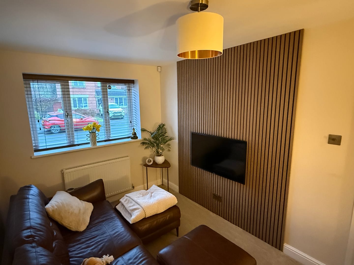 Customer photo review of Wooden Wall Panel | Mocca | Premium 3-sided Wood Veneer