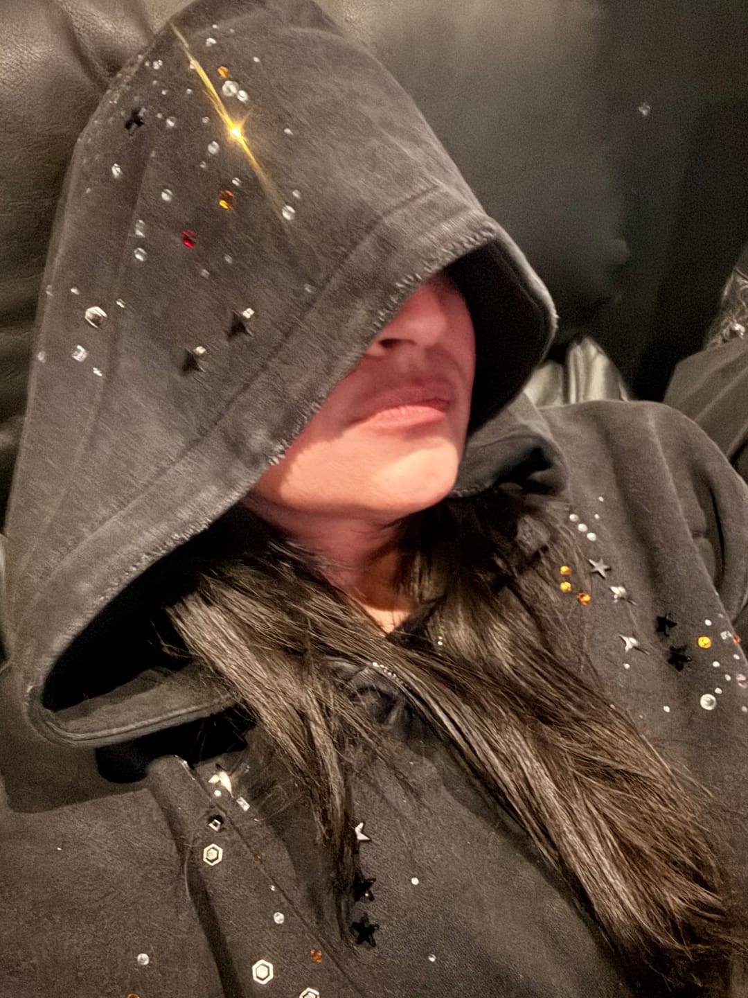 Customer photo review of Aelfric Eden Rhinestone Boxy Zip Up V302 Hoodie