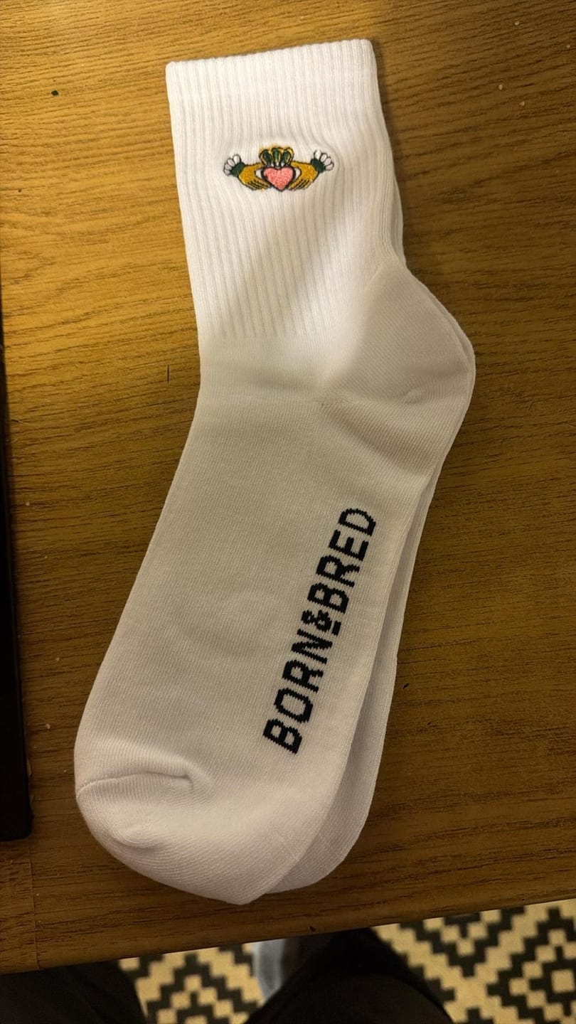 Customer photo review of Claddagh Socks | Born & Bred