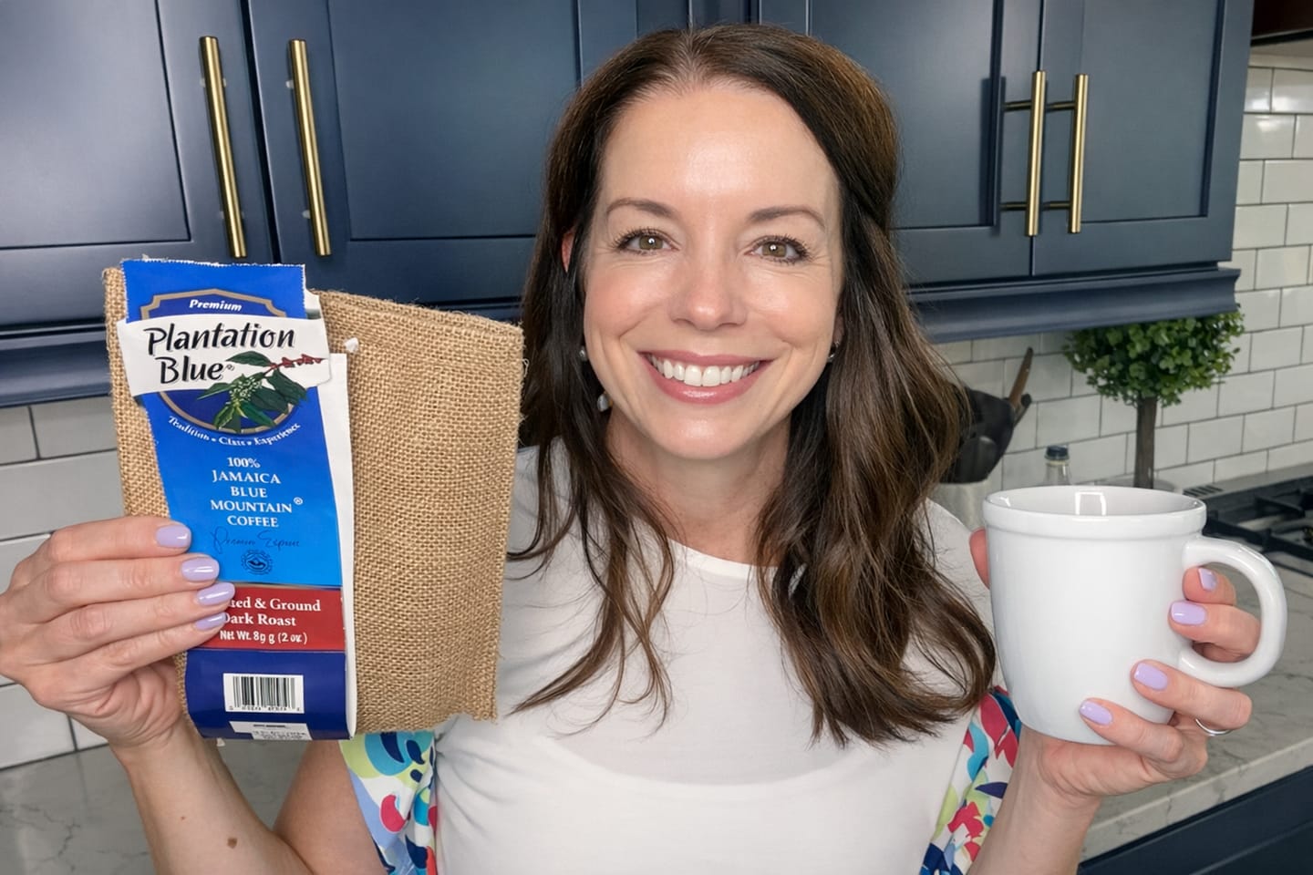 Customer photo review of Plantation Blue 100% Jamaica Blue Mountain Coffee - Dark Roast - 8oz Ground