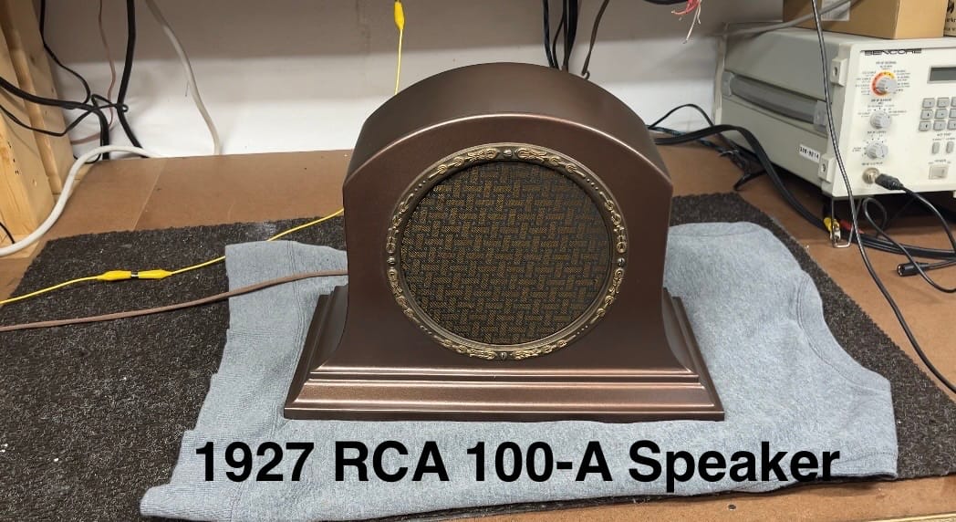 Customer photo review of USA Made RCA Radio Speaker Fabric | Antique Grille Restoration #5