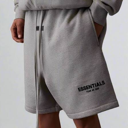Customer photo review of Fear of God Essentials Sweatshort Light Oatmeal