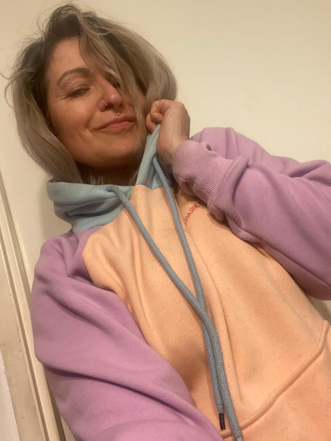 Customer photo review of Cotton Candy Human Hoodie