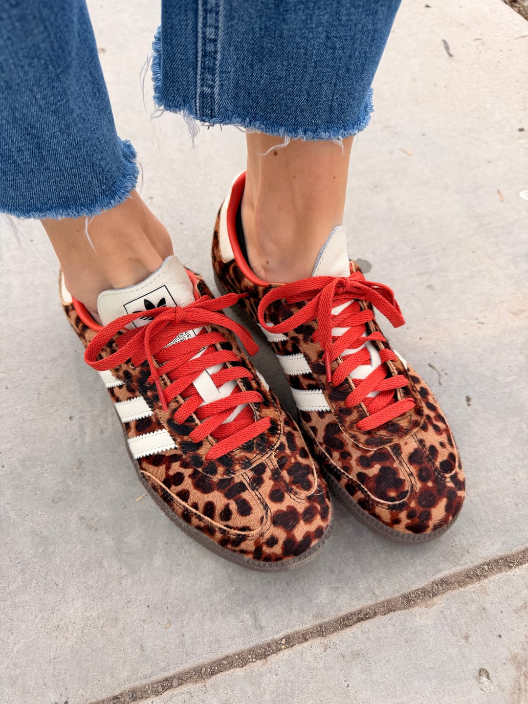 Customer photo review of adidas Samba OG Red Leopard Women's