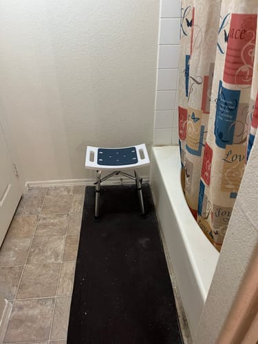 Customer photo review of Shower Stool for Adults Sitting (350lb)