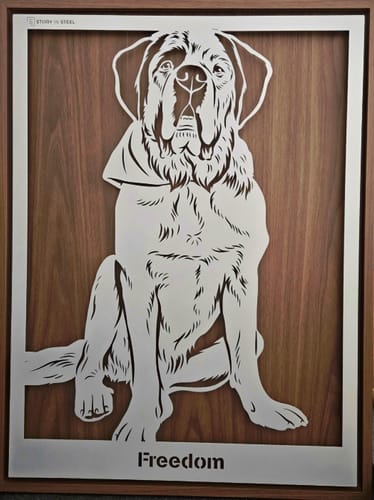 Customer photo review of Custom Pet Metal Portrait