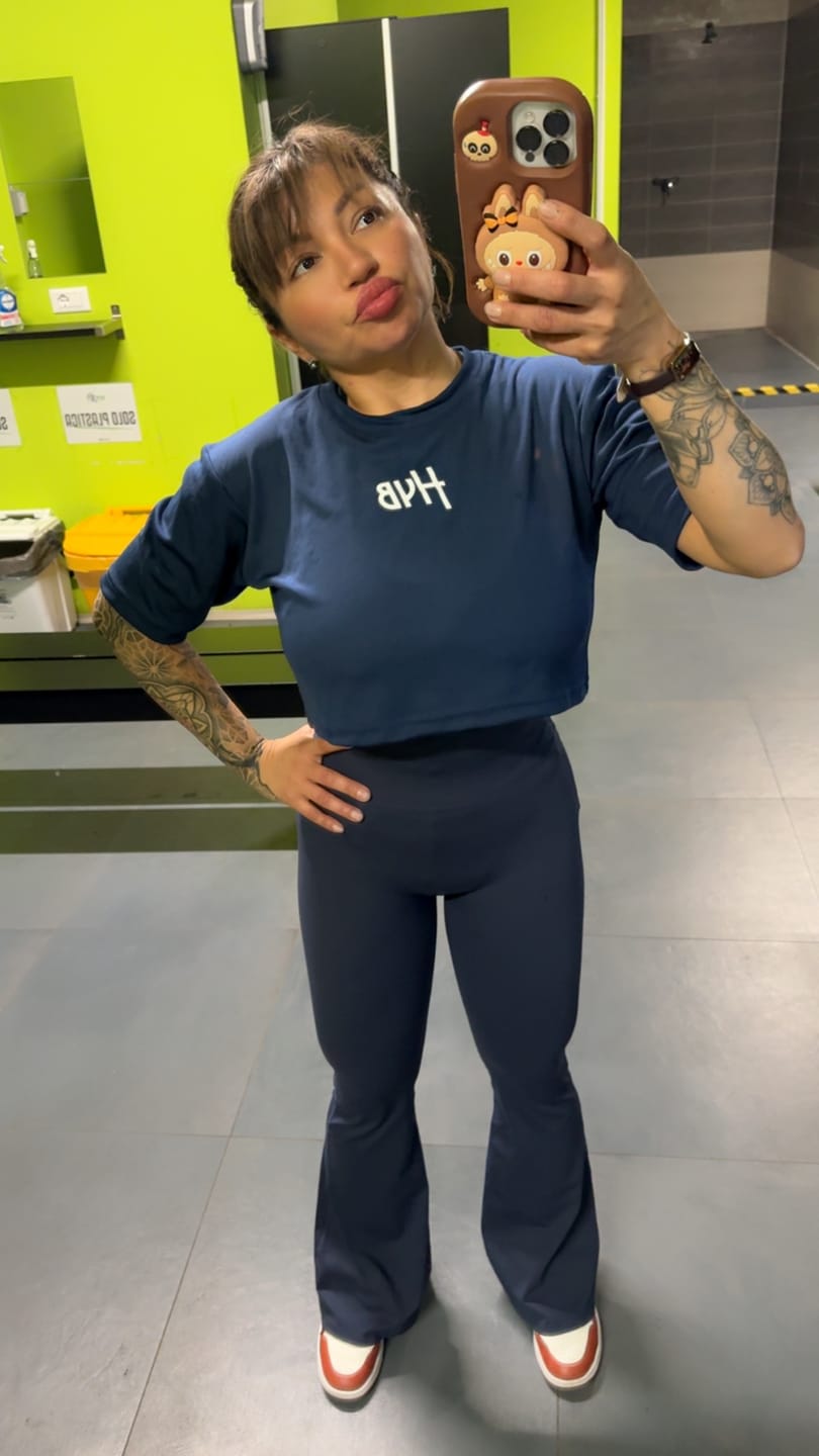 Customer photo review of LEGGINGS A ZAMPA DI ELEFANTE VENUS BLU NAVY