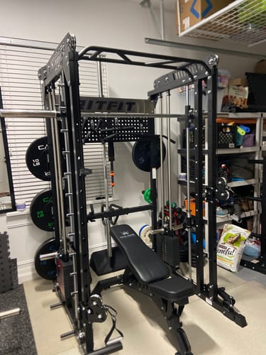 Customer photo review of RitFit M1 PRO Multi-Functional Smith Machine with Cable Crossover System and Squat Rack for Home Gym
