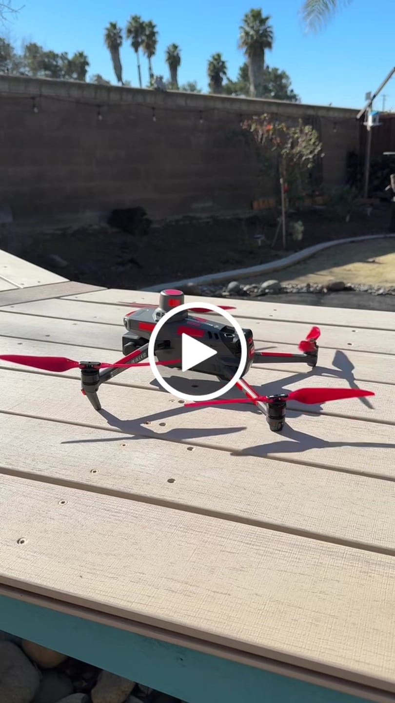 Customer video review of DJI Mavic 3 STEALTH Upgrade Propellers - x4 Red