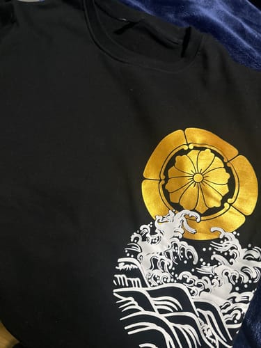 Customer photo review of The Golden Koi Embroidery Sweatshirt