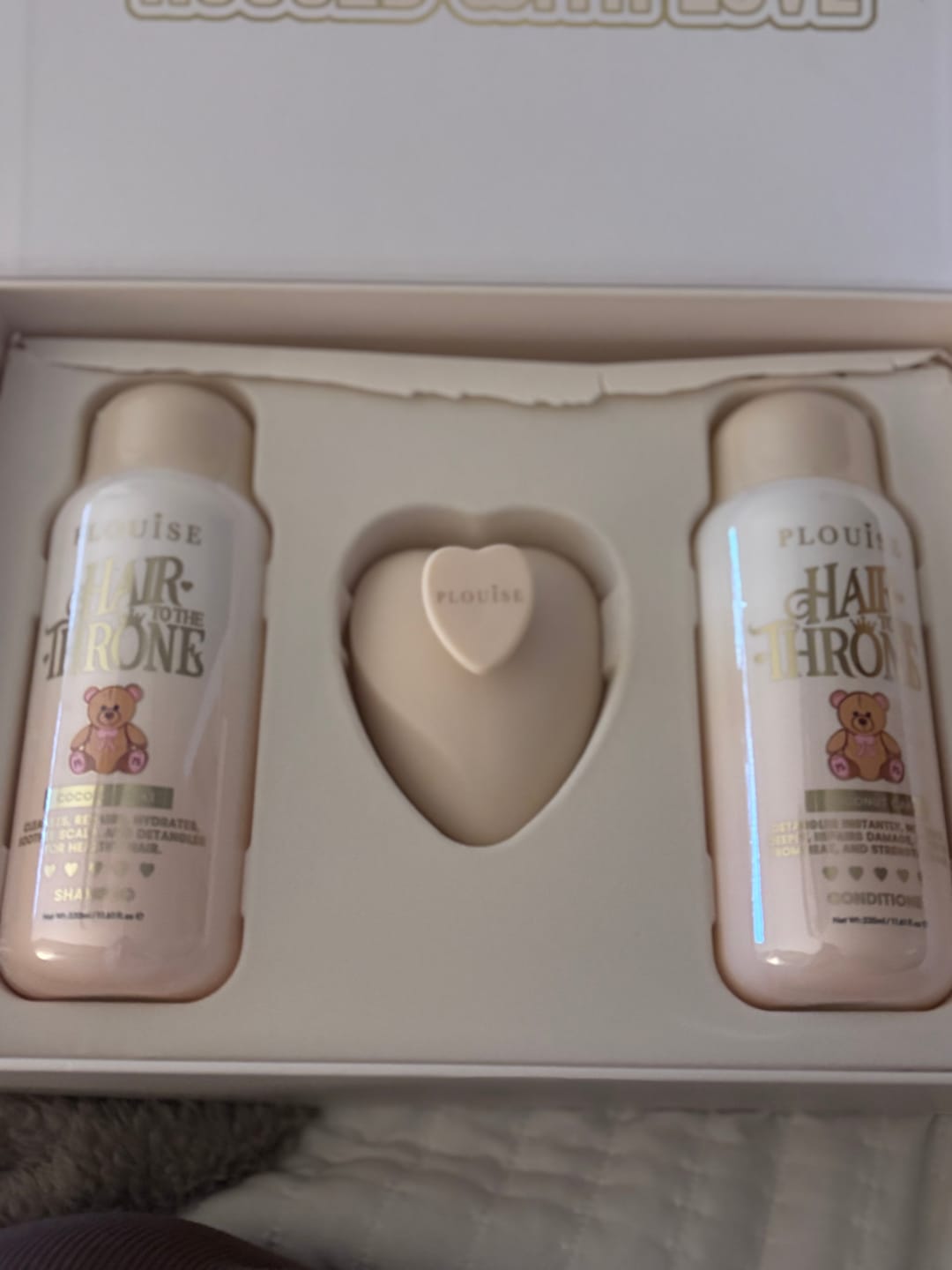 Customer photo review of Hair To The Throne Teddy Edition Haircare Set