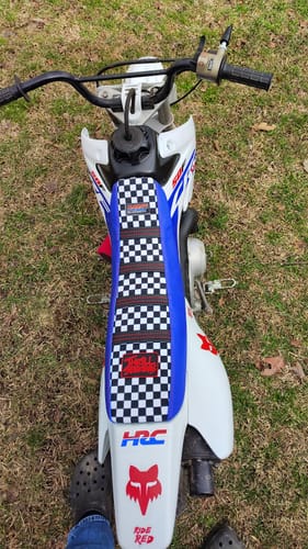 Customer photo review of Custom Seat Cover: 2012 Honda CRF50F