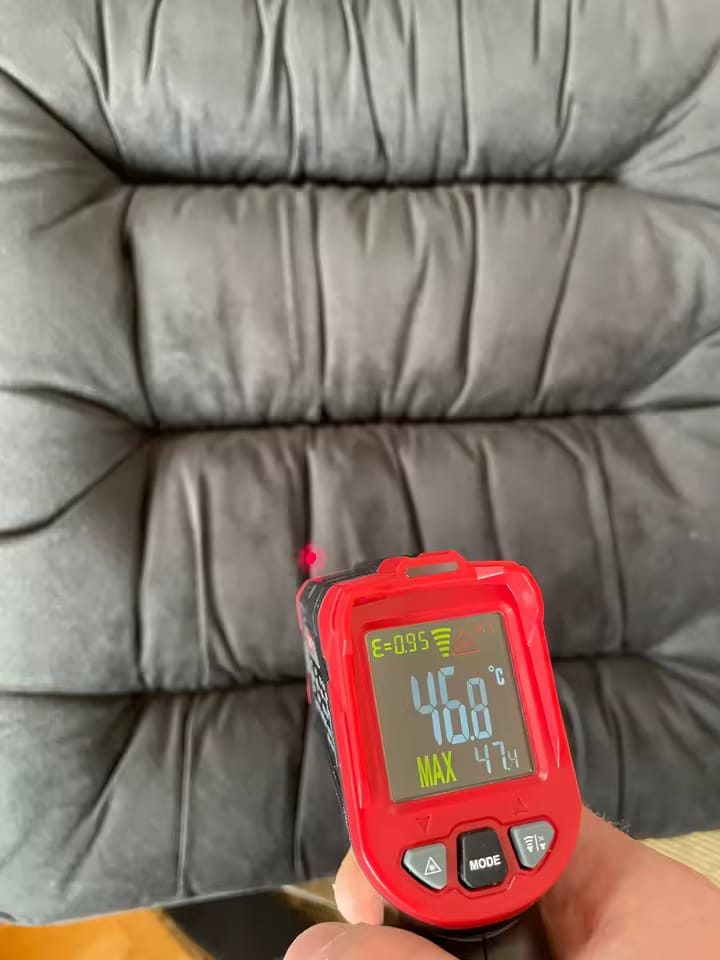 Customer photo review of USB Electric Heating Cushion 18" – Heated Pad for Chair, Car & Pets
