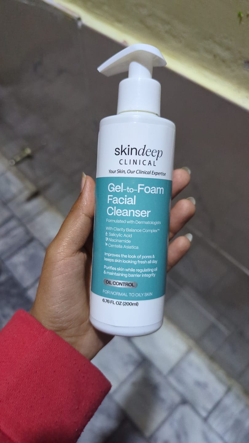 Customer photo review of Gel-to-Foam Facial Cleanser