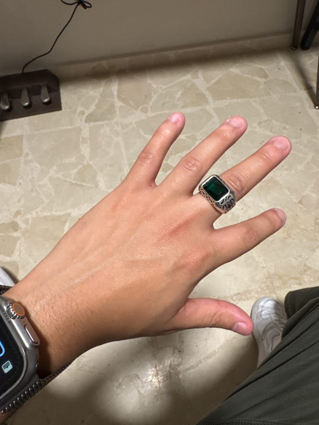 Customer photo review of GREEN GEM. - 925 STERLING SILVER