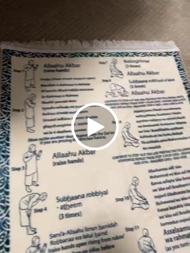 Customer video review of Step By Step - Visual Padded Prayer Mat for Learning Salah