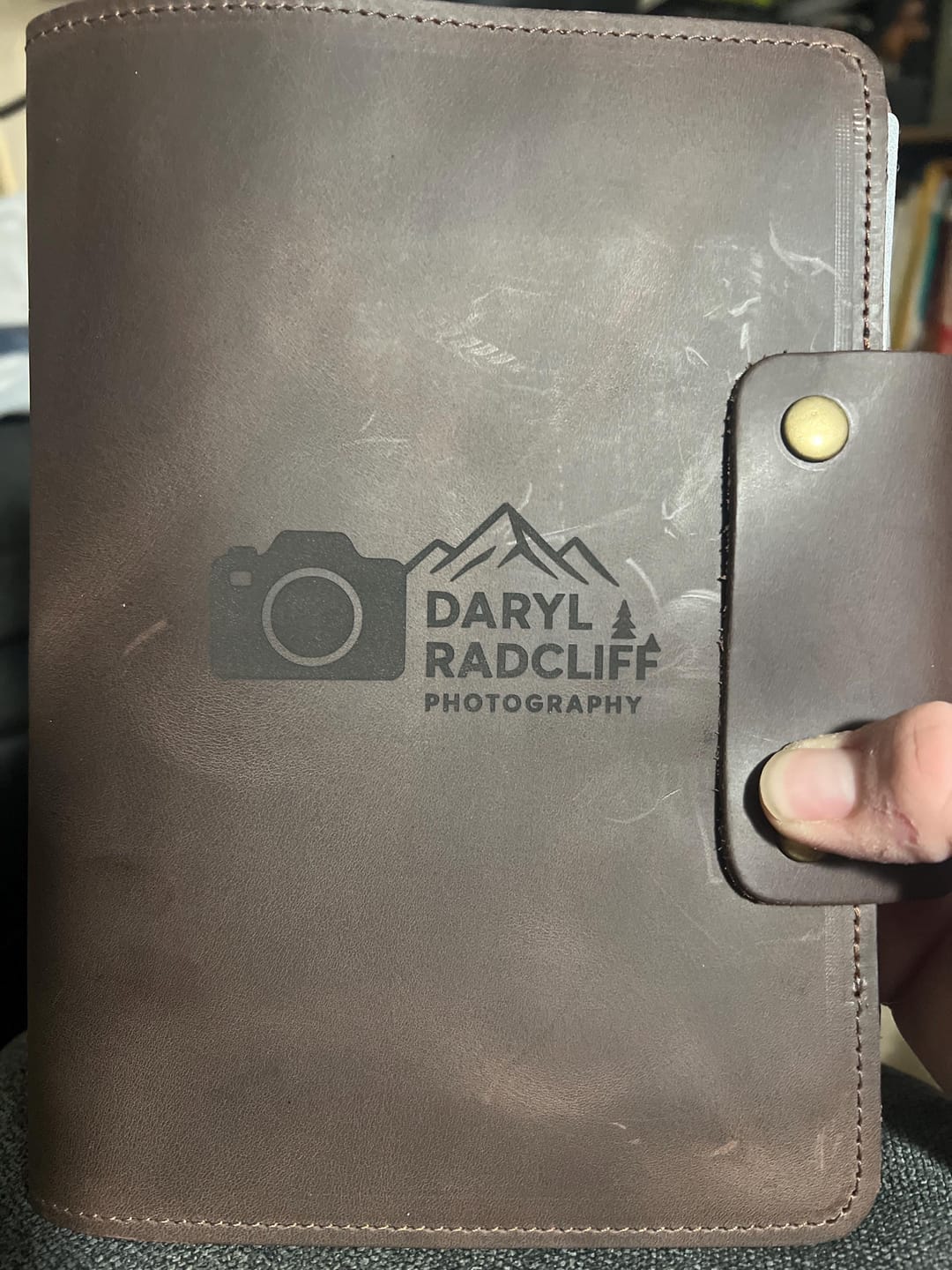 Customer photo review of 2026 Leather Planner, Personalized Refillable Leather Journal A5 Size + Free Pen