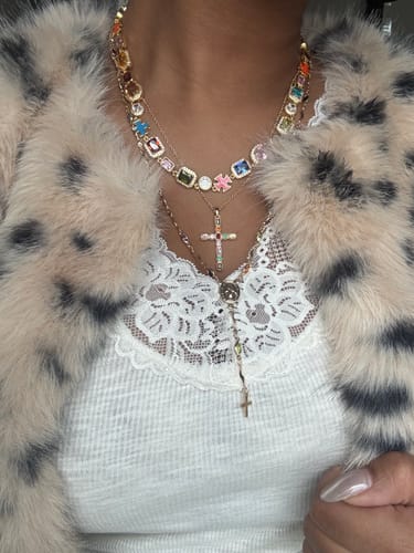 Customer photo review of Gold Solstice Gemstone Bundle (Necklace & Bracelet)