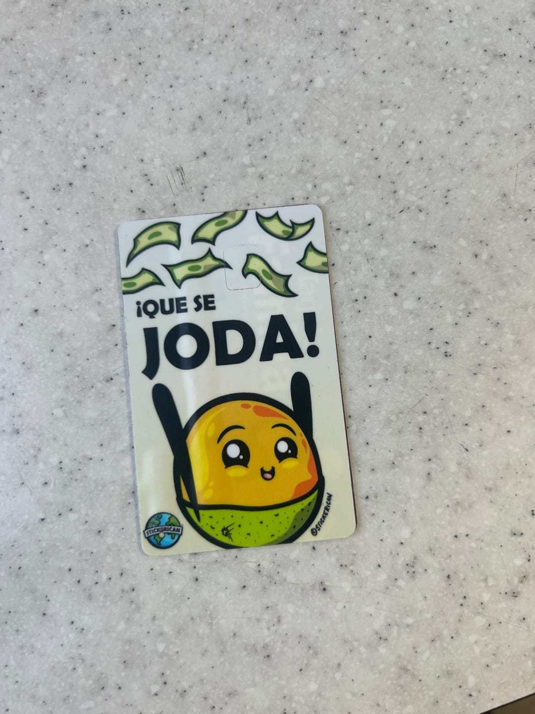 Customer photo review of Que Se Joda - Sticker para Tarjeta de Crédito