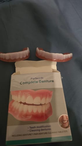 Customer photo review of 🦷  Fit Full Functional DenturesMake you more confident-Made in the USA & FDA-Certified