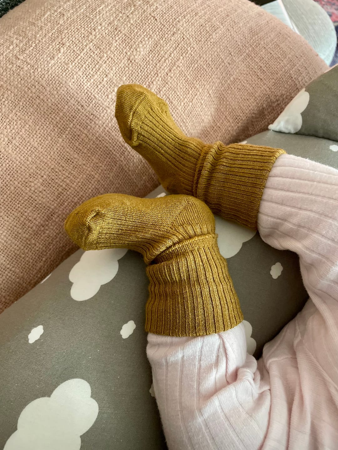 Customer photo review of Wool Socks, Baby and Toddler, Terracotta