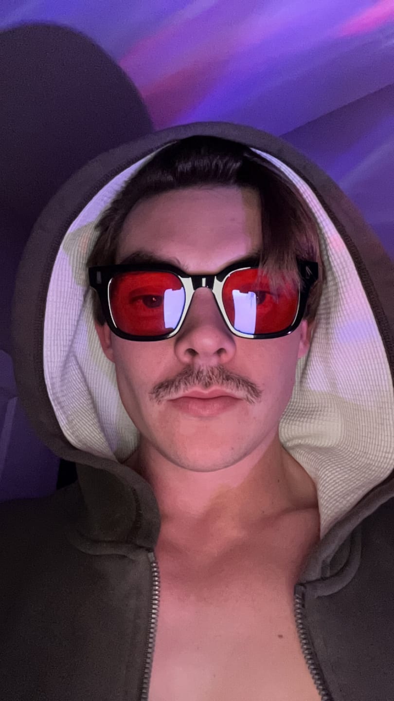 Customer photo review of The Aston - Blue Light Blockers