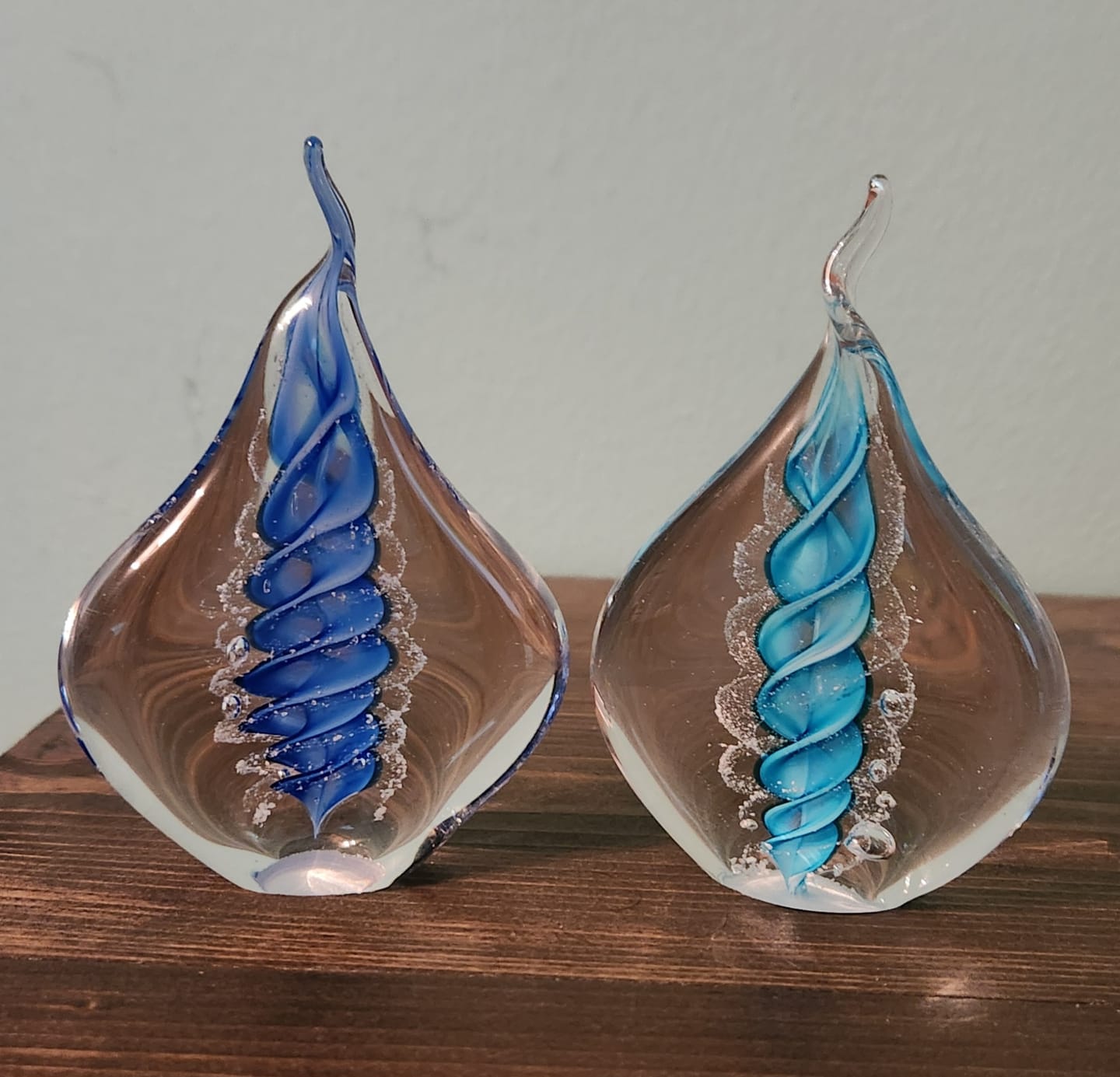Customer photo review of Memorial Glass Flame with Cremation Ashes