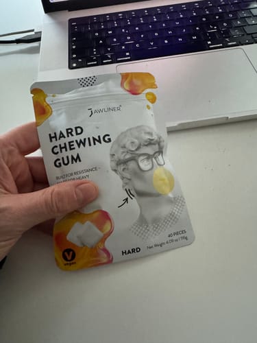 Customer photo review of JAWLINER® Hard Chewing Gum