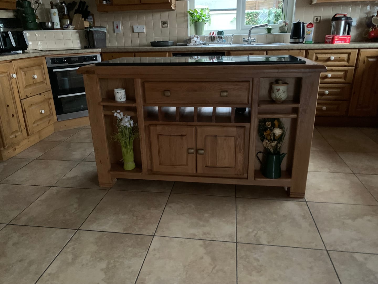 Customer photo review of Danube Oak Granite Top Island