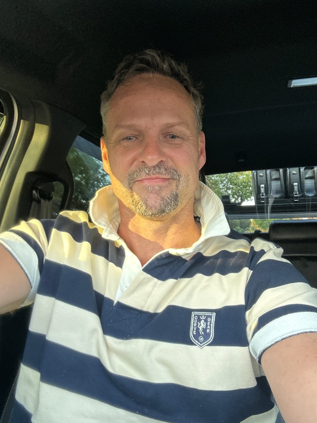 Customer photo review of Elite Rugby Polo Bright Green & Off White
