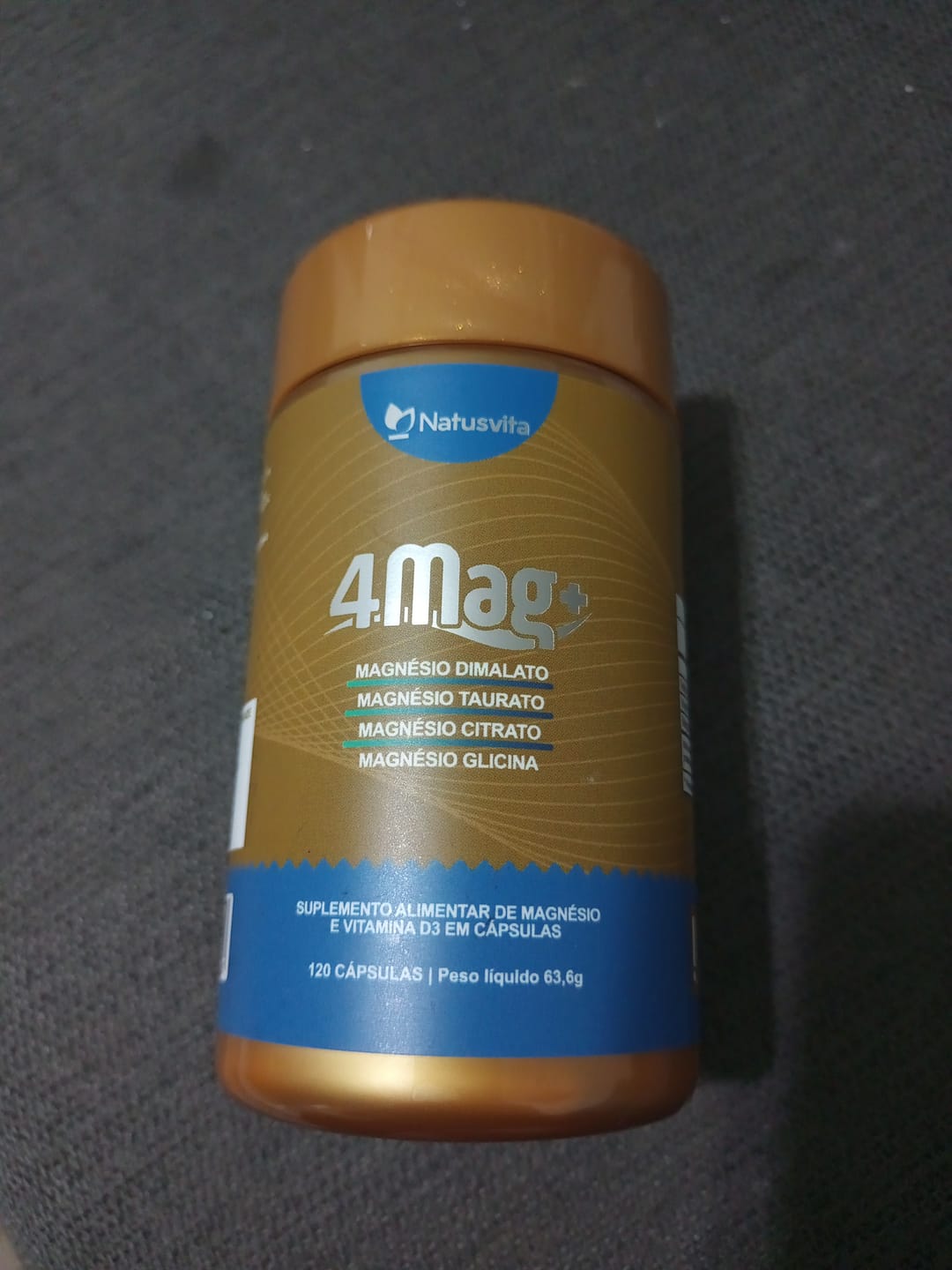 Customer photo review of 4MAG (Magnésio Glicina, Dimalato, Citrato e L-Taurato) 120 cápsulas