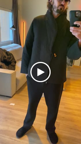 Customer video review of Retro Knotted Button Cotton-padded Jacket