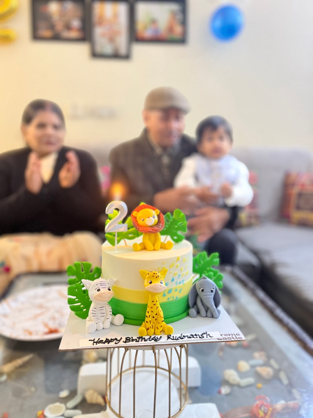 Customer photo review of Animal Party Birthday Cake