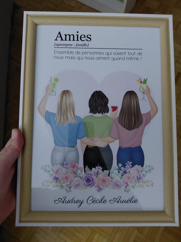 Customer photo review of Affiche Personnalisée - Définition Sœur/Amie/Collègue/Cousine