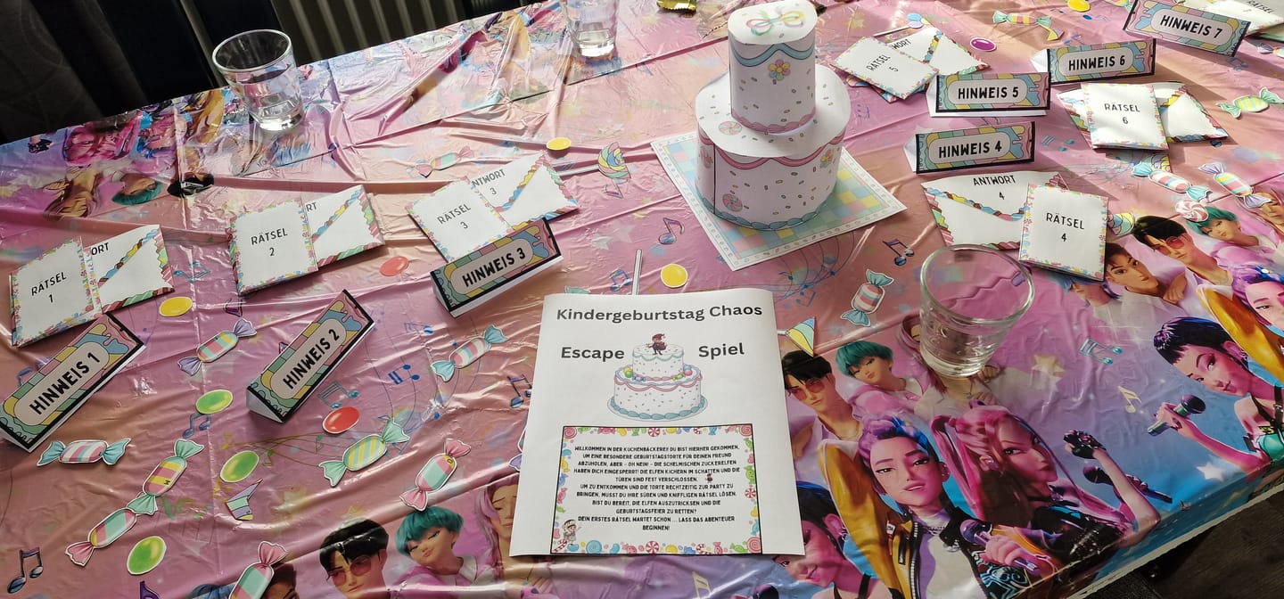 Customer photo review of Kindergeburtstag Chaos - Escape Room zum Ausdrucken