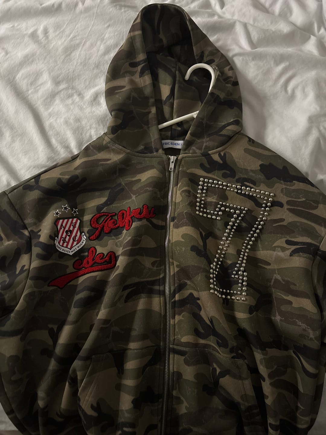 Customer photo review of Aelfric Eden Camo Zip Up Hoodie