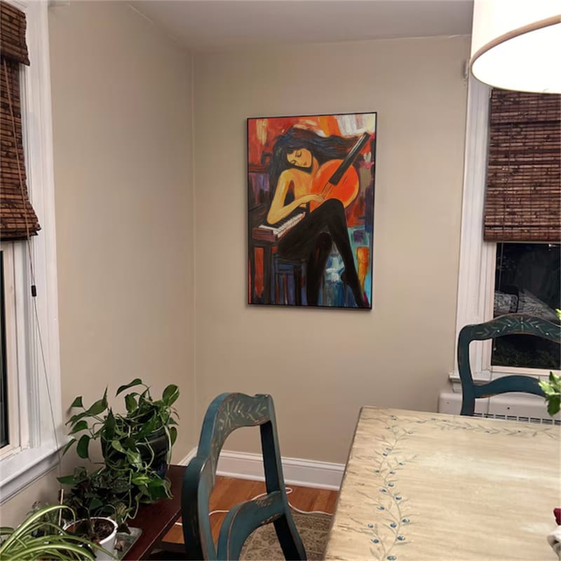 Customer photo review of Abstract Portrait Canvas Art #AE015